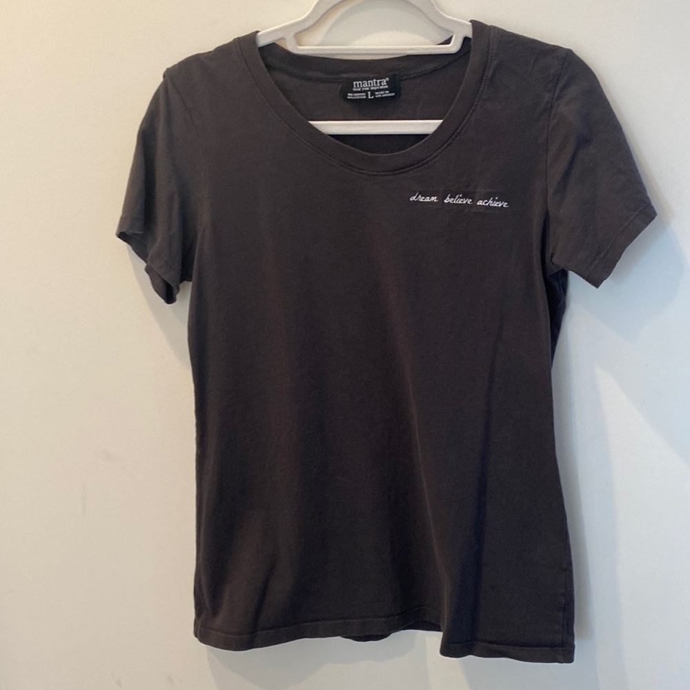 Mantra Embroidered Tee Dream Believe Achieve Mantraband apparel Size Large
